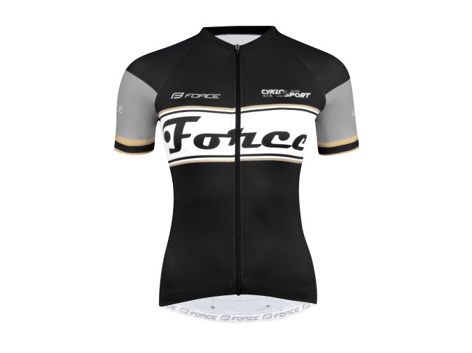 dres F RETRO UNI kr. rukáv, černo-zlatý (Varianta L)