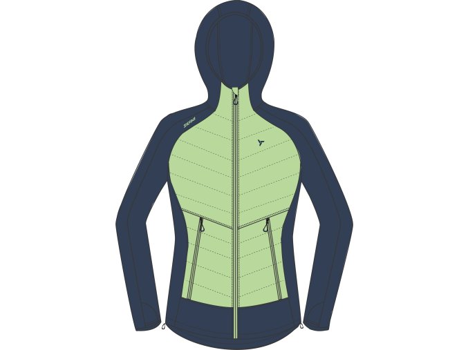 Silvini dámská mikina WJ1311 Divera (Velikost XS, Barva navy-green)