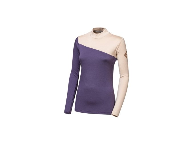 mikina dámská SENSOR Extreme up merino fialovo/béžová (Velikost L)