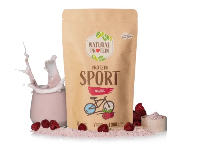 nápoj NaturalProtein protein SPORT 350g malina