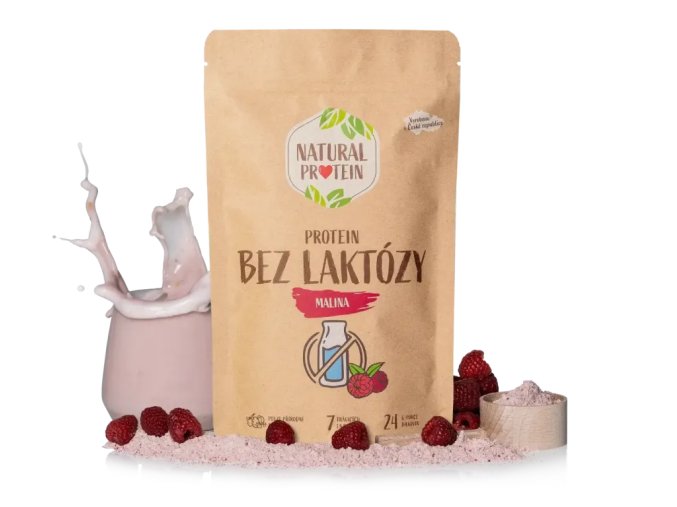 nápoj NaturalProtein protein bezlaktózový 350g malina