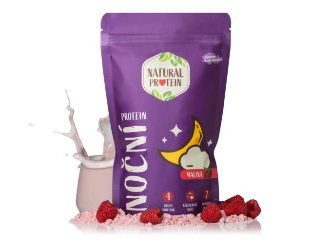 nápoj NaturalProtein protein noční 350g malina