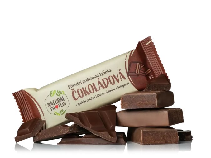 tyčinka NaturalProtein proteinová s kolagenem 50g čokoláda