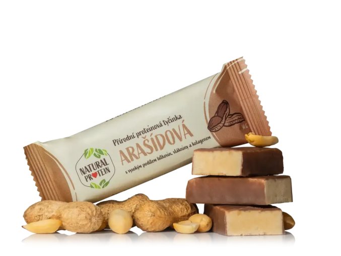 tyčinka NaturalProtein proteinová s kolagenem 50g arašídy
