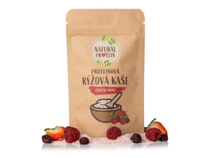 kaše rýžová NaturalProtein proteinová červené ovoce 60g