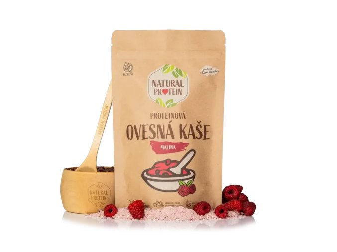 kaše ovesná NaturalProtein proteinová malina 360g