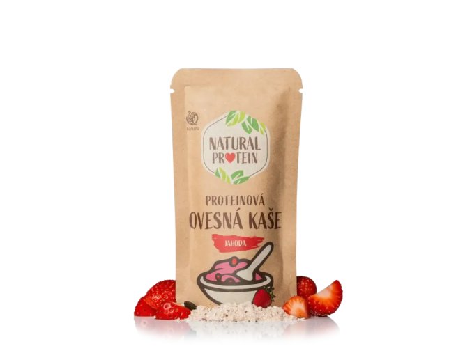 kaše ovesná NaturalProtein proteinová jahoda 60g