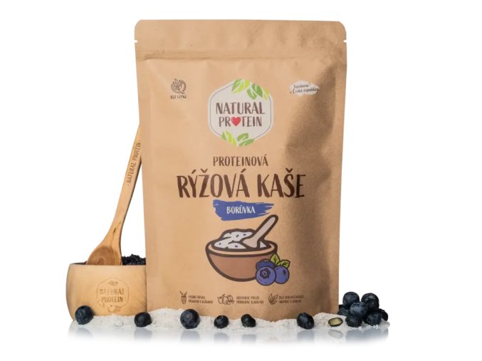 kaše rýžová NaturalProtein proteinová borůvka 480g