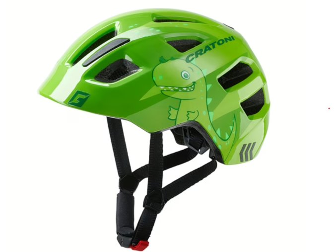 detska helma cratoni maxster dino green glossy s 48 53 cm o