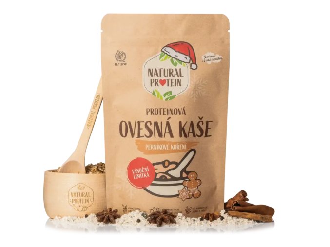 kaše ovesná NaturalProtein proteinová perníkové koření 360g