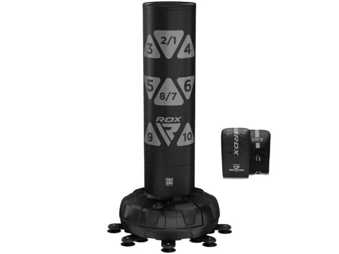 terčový boxovací pytel s rukavicemi RDX KT Ronin F6 stříbrný