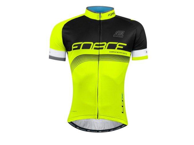 dres FORCE LUX krátký rukáv černo-fluo