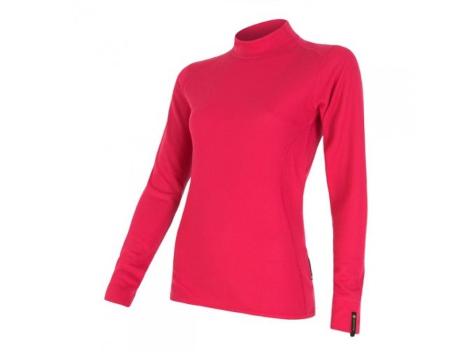 triko dlouhé dámské SENSOR DOUBLE FACE magenta