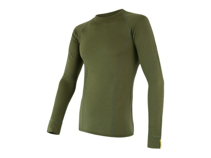 triko dlouhé pánské SENSOR MERINO ACTIVE safari