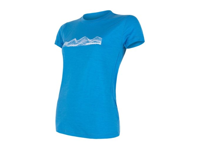 triko krátké dámské SENSOR MERINO ACTIVE PT MOUNTAINS modré