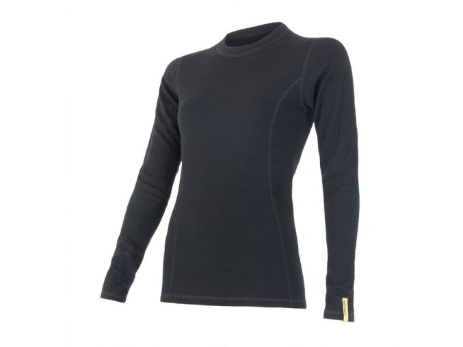 triko dlouhé dámské SENSOR MERINO DOUBLE FACE černé (Velikost L)