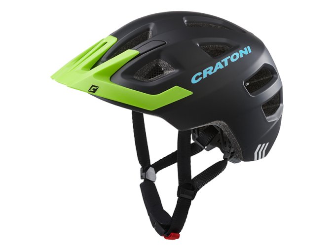 Dětská helma CRATONI Maxster Pro Black/Lime Matt