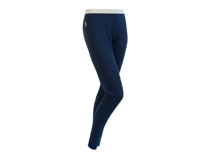 spodky dlouhé dámské SENSOR MERINO DOUBLE FACE tm. modré