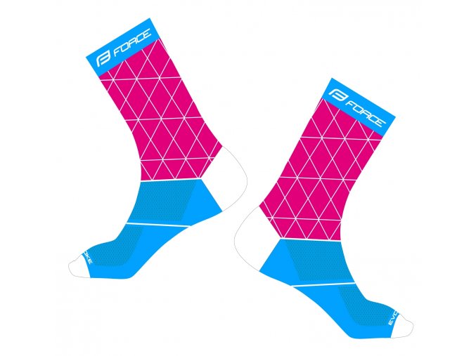 ponožky FORCE EVOKE, růžovo-modré