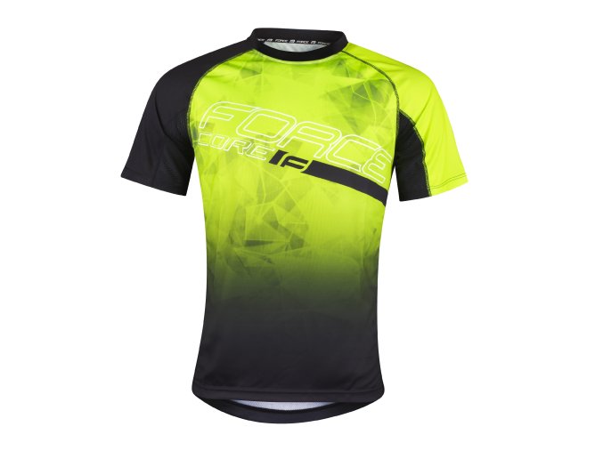 dres FORCE MTB CORE, fluo-černý