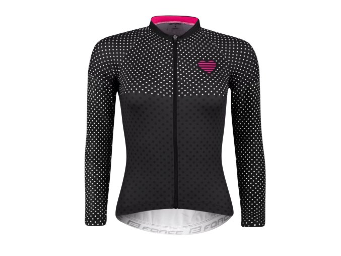 dres F POINTS LADY dlouhý rukáv, černo-růžový L
