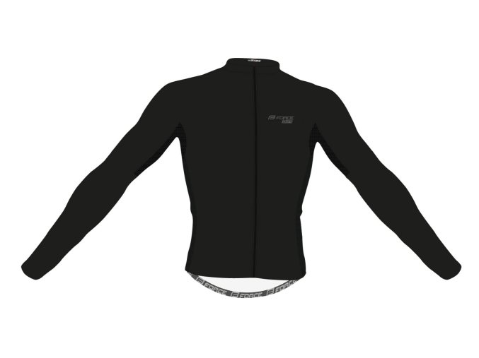 dres FORCE PURE dlouhý rukáv, černý M
