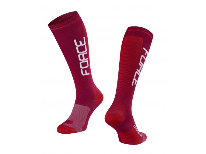 ponožky F COMPRESS, bordó-červené