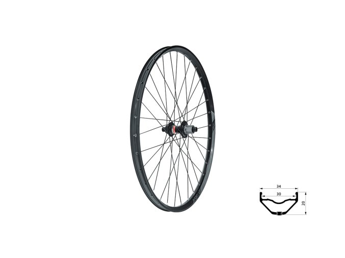 Zapletené kolo zadní KLS VALOR DSC R, 28/29", black