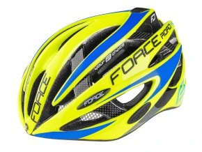 přilba FORCE ROAD PRO, fluo-modrá S - M