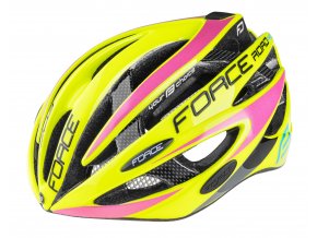 přilba FORCE ROAD PRO, fluo-růžová S - M