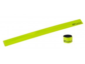 pásek reflexní FORCE, samonavíjecí, 38 cm, žlutý