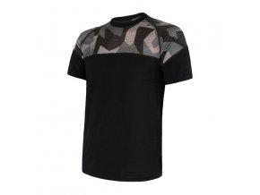triko krátké pánské SENSOR MERINO IMPRESS černé/camo (Velikost L)