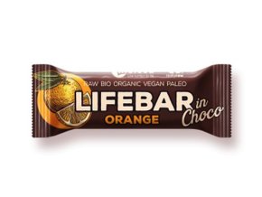 tyčinka Lifefood Lifebar InChoco pomeranč Bio Raw exp.01/22