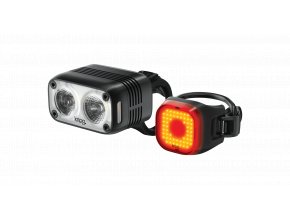 Sada světel KNOG Blinder Road 600, Mini Square Rear & Blinder Mount