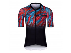 dres F LIFE kr. rukáv, černo-petrolej-červený M