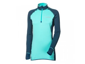 mikina dámská Progress TISPA ZIP petrol/mint (Velikost S)