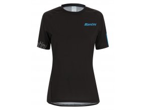 Volný dres SANTINI Sasso Black/Turquoise