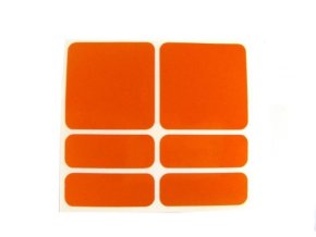 samolepky reflexní ShamanRacing set 6ks oranžové