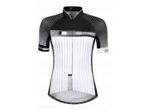 dres FORCE DASH LADY krátký rukáv, černo-bílý S