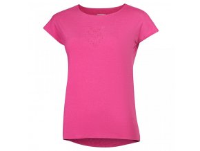 triko krátké dámské Progress TECHNICA višňový melír (Velikost S)