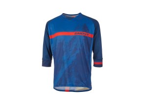 Dres s 3/4 rukávem GHOST MTN Ride Line Blue/Red