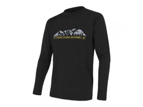 triko dlouhé pánské SENSOR MERINO ACTIVE PT MOUNTAINS černé