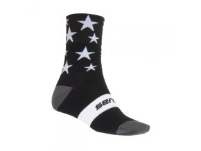 ponožky SENSOR STARS černo/bílé (Velikost 3-5)