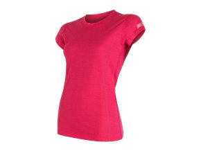 triko krátké dámské SENSOR MERINO ACTIVE magenta (Velikost L)