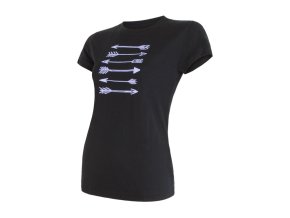 triko krátké dámské SENSOR MERINO ACTIVE PT ARROWS černé (Velikost L)