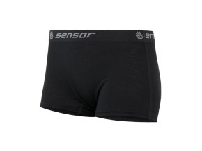 kalhotky dámské SENSOR MERINO ACTIVE s nohavičkou černé (Velikost L)