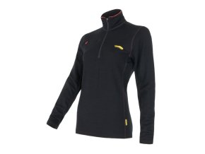 mikina dámská SENSOR MERINO UPPER zip černá