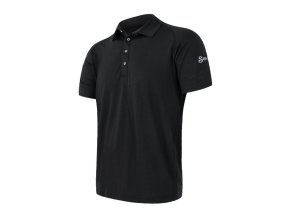 triko krátké pánské SENSOR MERINO ACTIVE POLO černé