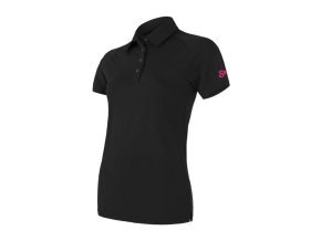triko krátké dámské SENSOR MERINO ACTIVE POLO černé (Velikost L)