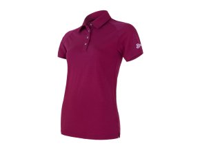 triko krátké dámské SENSOR MERINO ACTIVE POLO lila